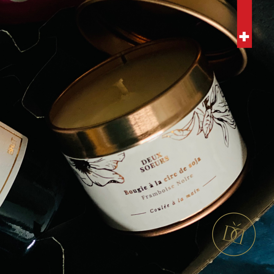 Bougie parfumée FRAMBOISE NOIRE - Deux Soeurs - LES LOGES DU CHIC